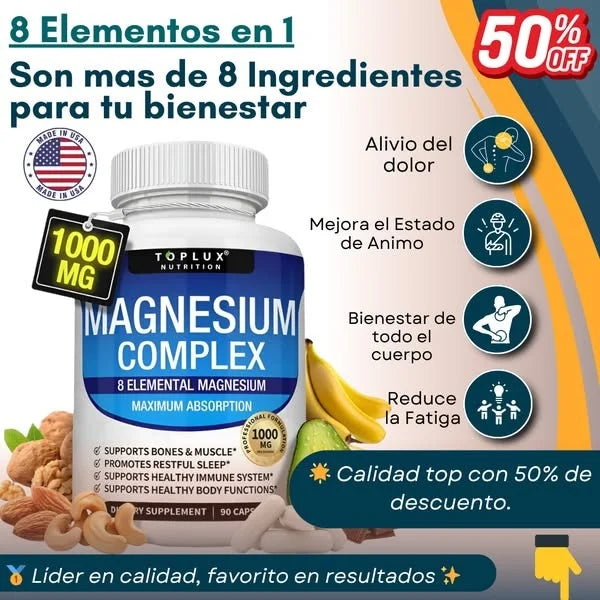 Toplux Magnesium Complex: 8 Formas para Máxima Absorción
