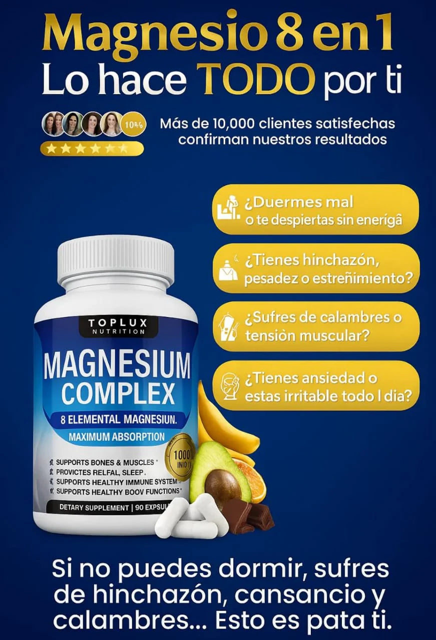 Toplux Magnesium Complex: 8 Formas para Máxima Absorción